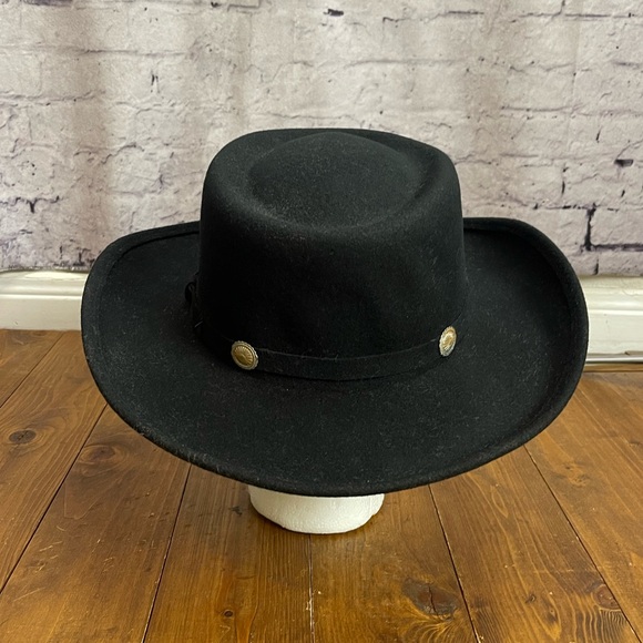 Golden gate hat co black wool cowgirl hat size medium - Picture 4 of 9